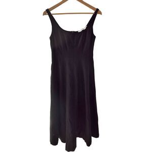 ASTR The Label Sleeveless Black Linen Blend Summer Dress. Medium.